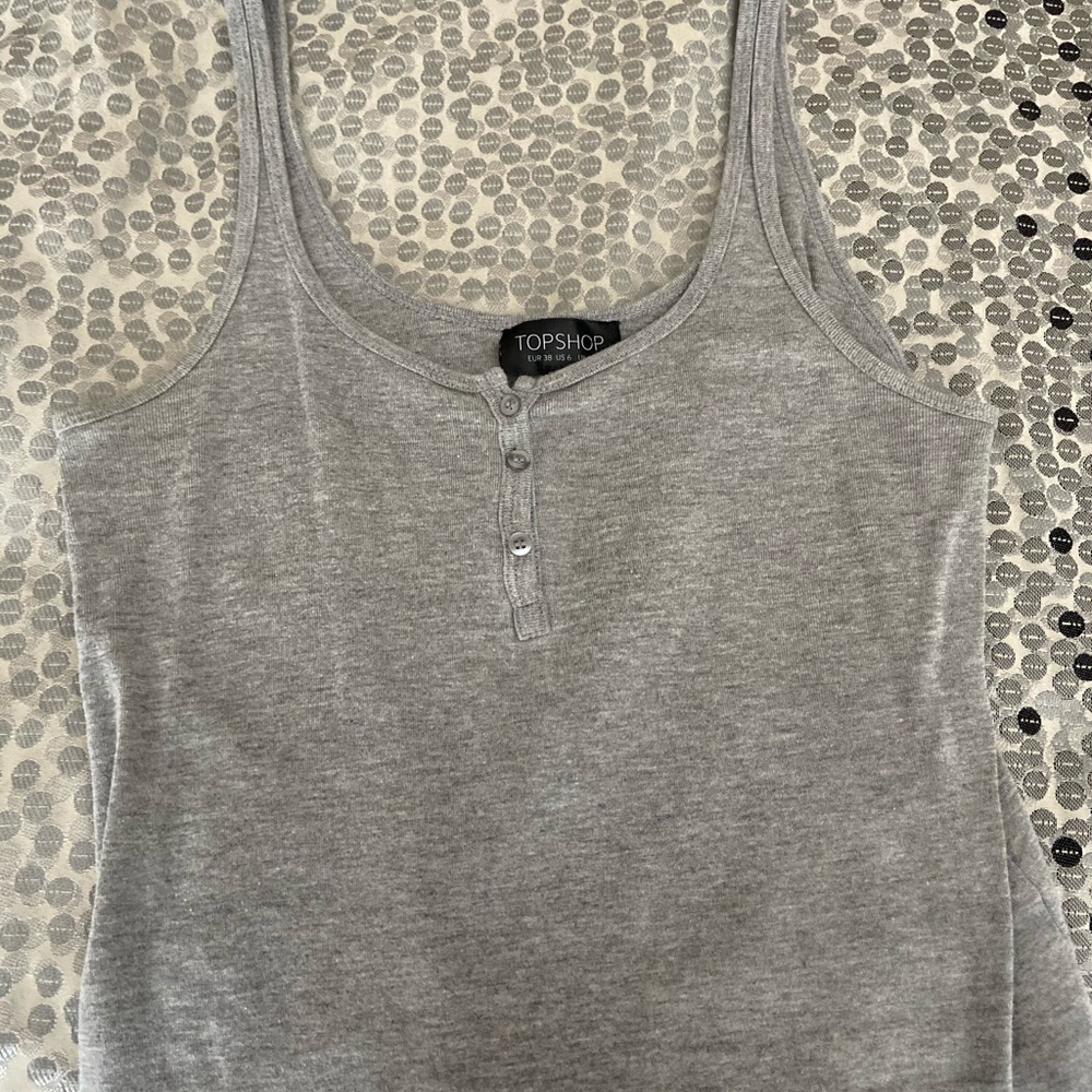 Topshop Gray Tank Top